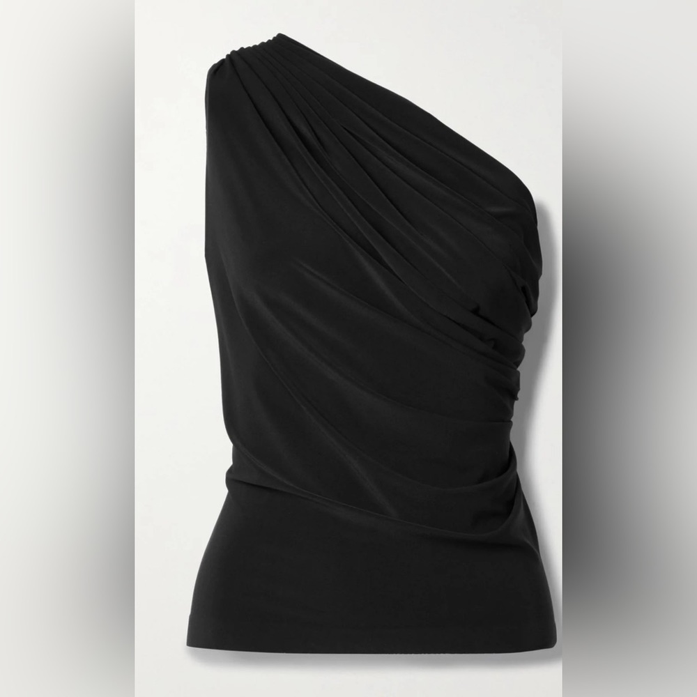 MODERN CITIZEN ONE SHOULDER WITH SIDE RUCHING SILKY BLOUSE SIZE SMALL NWT